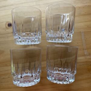 4 VTG Arcoroc France Lancer On the Rocks Glasses Clear Blown Glass Style 10 oz